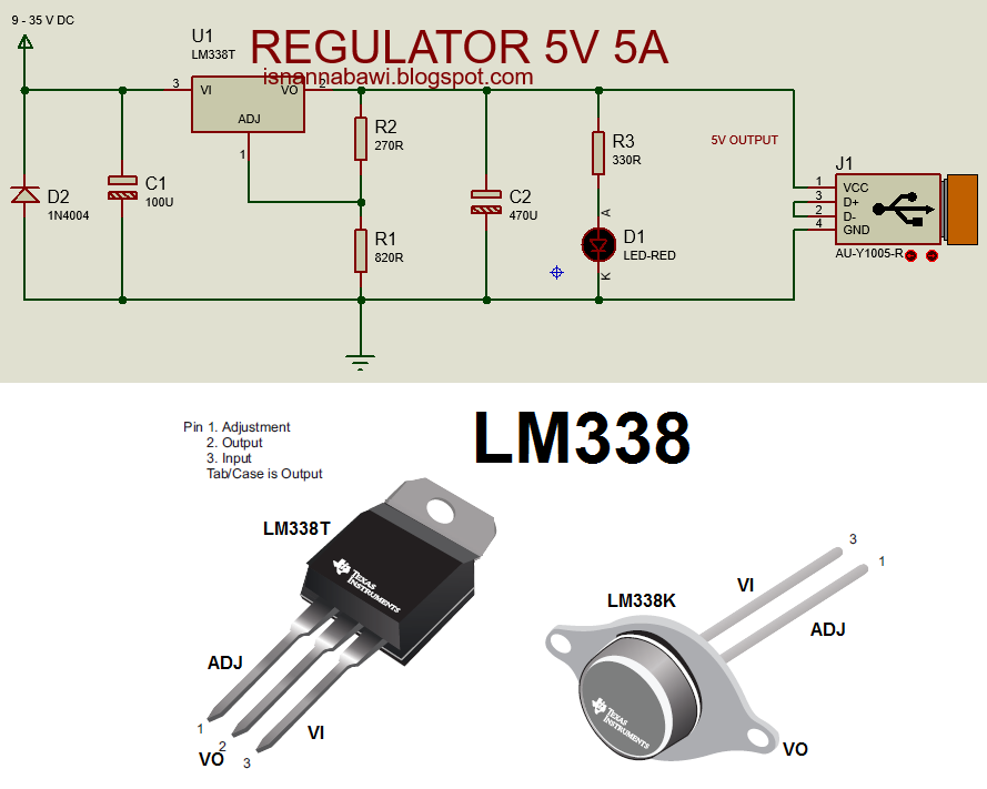 Lm338 схема включения