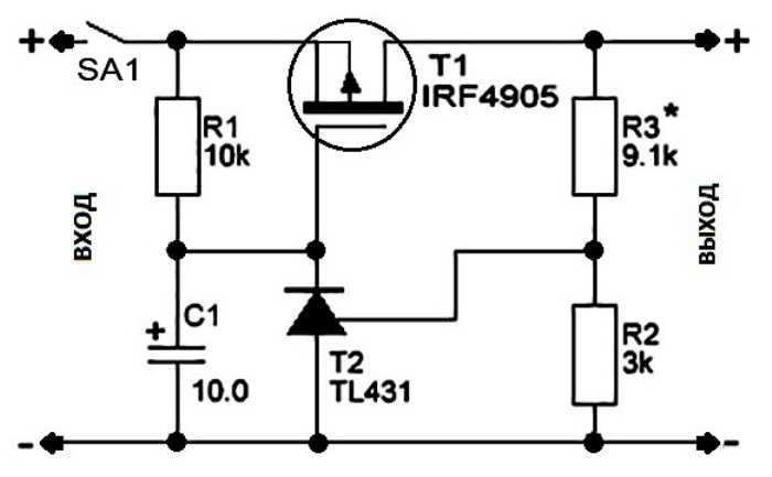 Схема защиты от перенапряжения на tl431