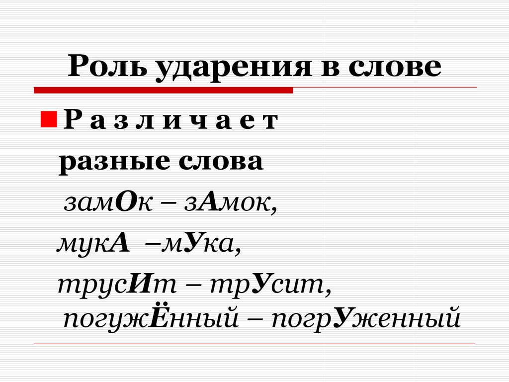 Роль слов. Ударение в слове рулей. Роль ударения. Роль ударения в речи. Роль ударения в русском языке.