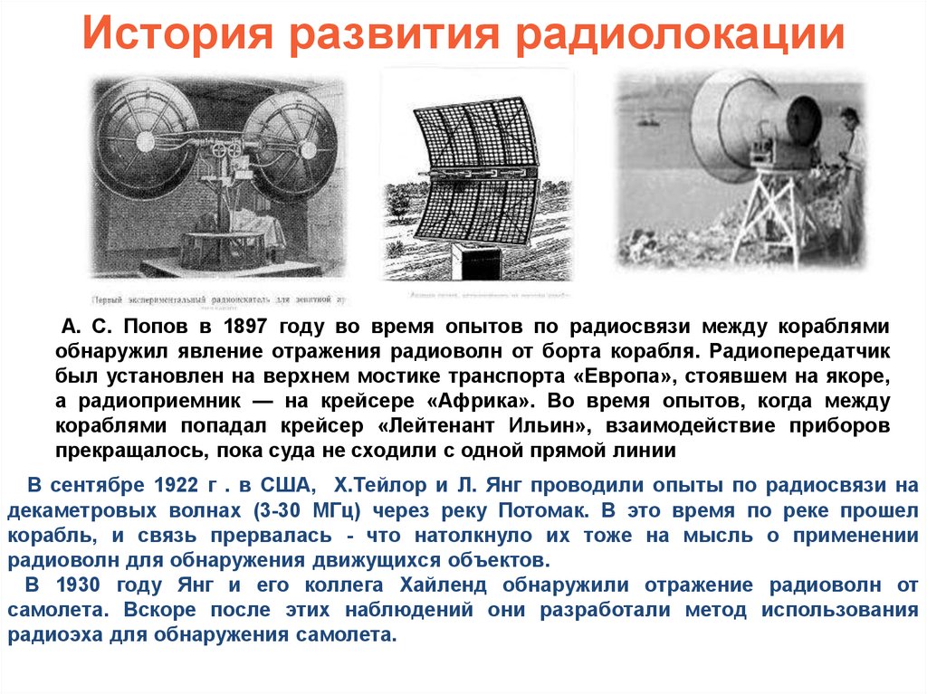 Тема радиосвязь. История развития радиолокации. История развития радиосвязи. Метод радиолокации основан на явлении. История открытия радиосвязи.