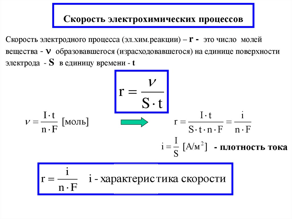 Скорость электрического. Скорость электродного процесса. Плотность тока как мера скорости электродного процесса. Скорость электрохимической реакции пропорциональна:. Скорость электрохимического процесса.