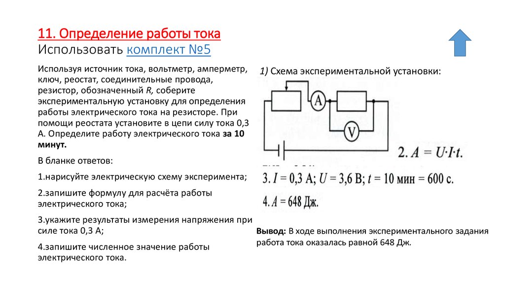 Схема работы электрического тока