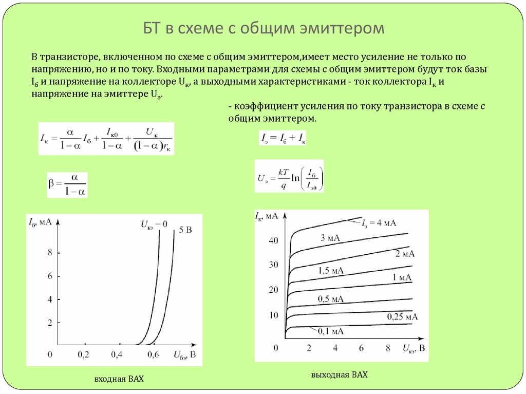 Схема с общим эмиттером усиление по напряжению