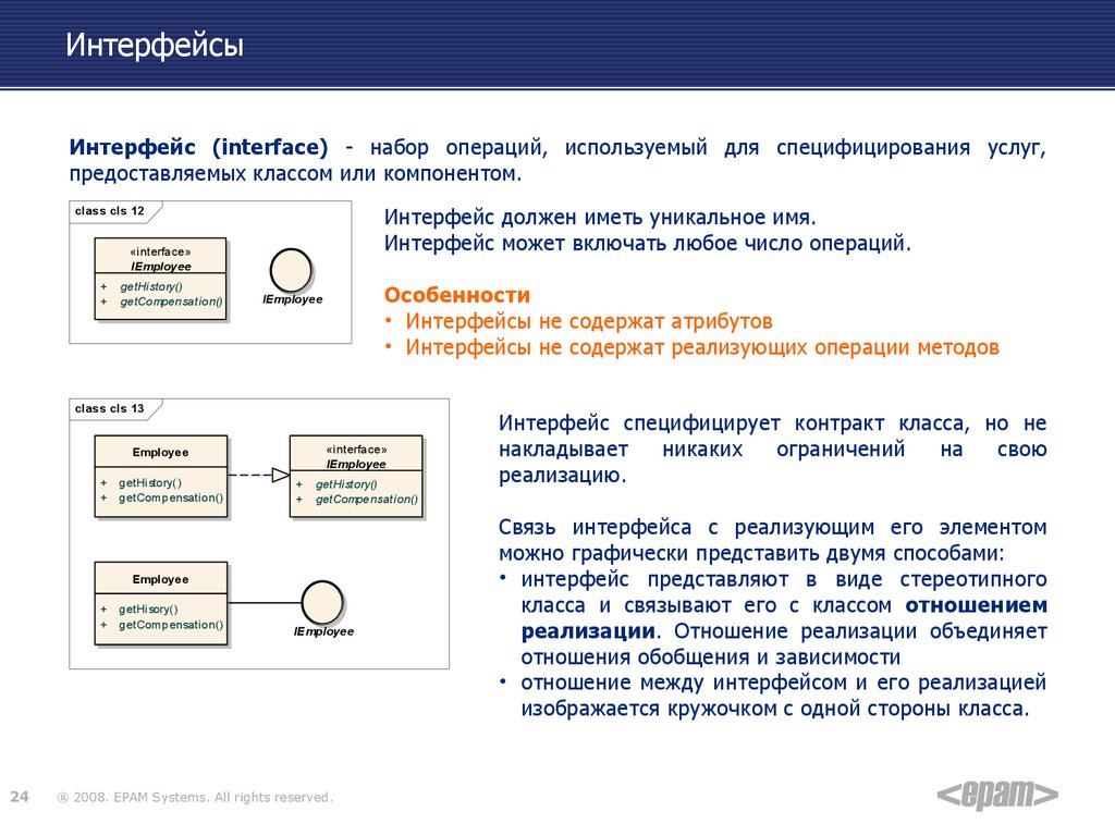 Наличие интерфейса связи. Интерфейс связи. Диаграмма классов типы связей. Характеристики интерфейса. Отношение обобщения в диаграмме классов.