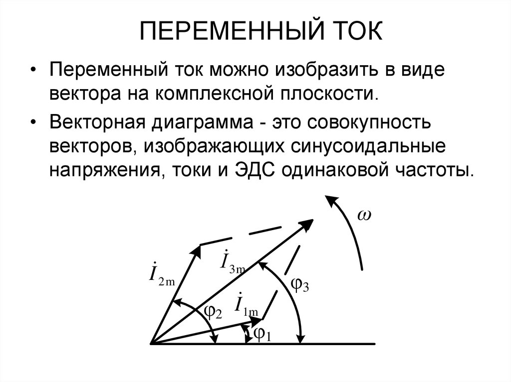 Векторная диаграмма напряжений переменного тока