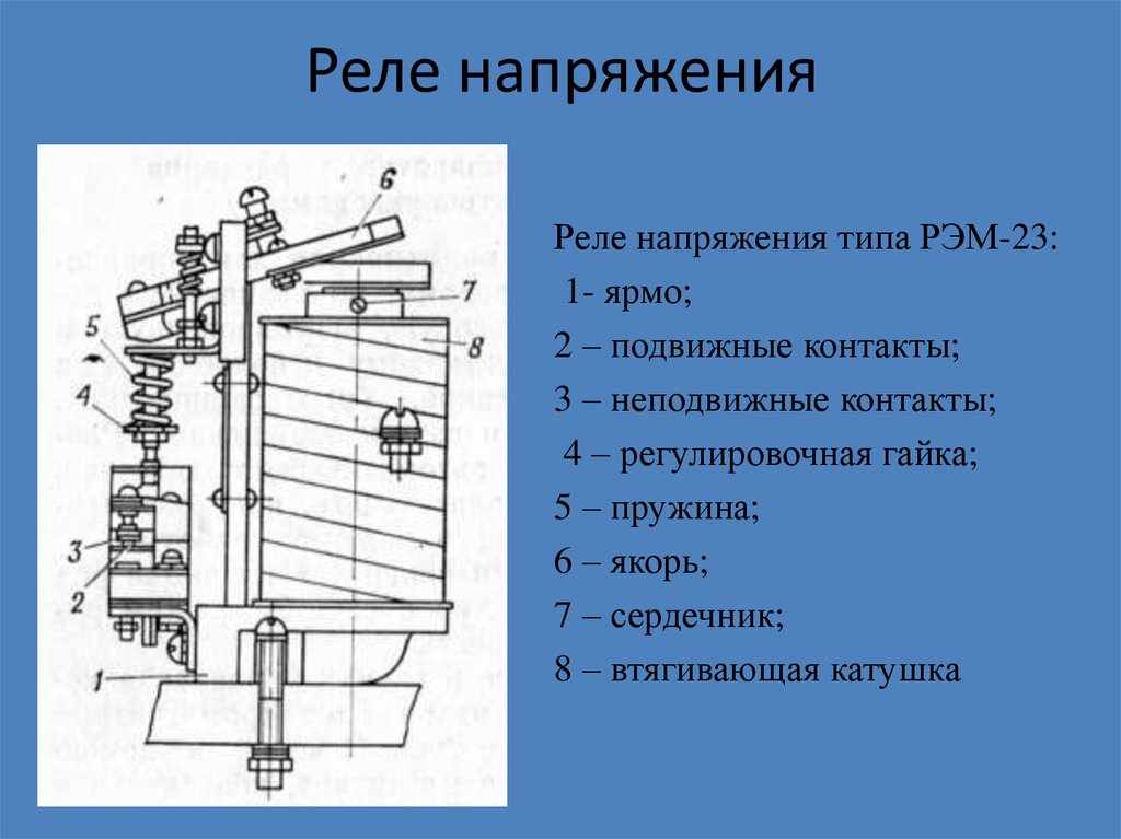 Реле максимального тока в схеме