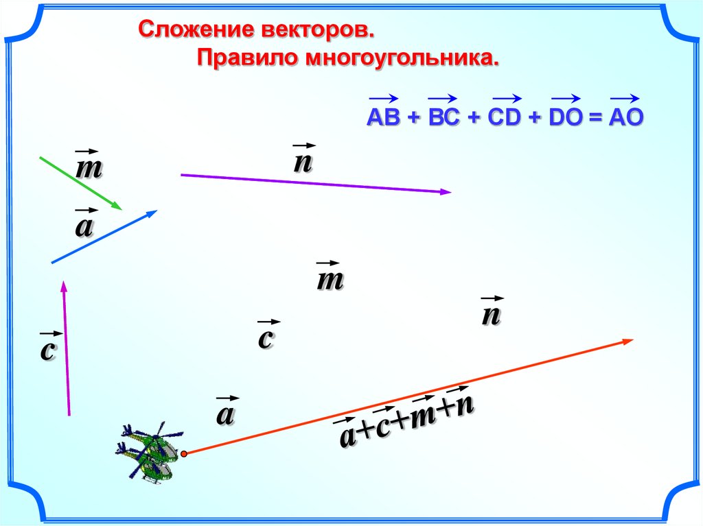 Векторы презентация 9 класс