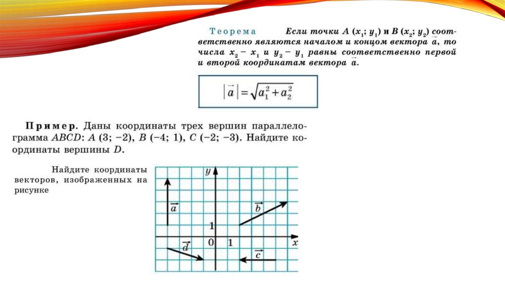 Координаты вектора на плоскости. Как найти координаты вектора по рисунку. Определить координаты вектора по рисунку. Координаты вектора на координатной плоскости.