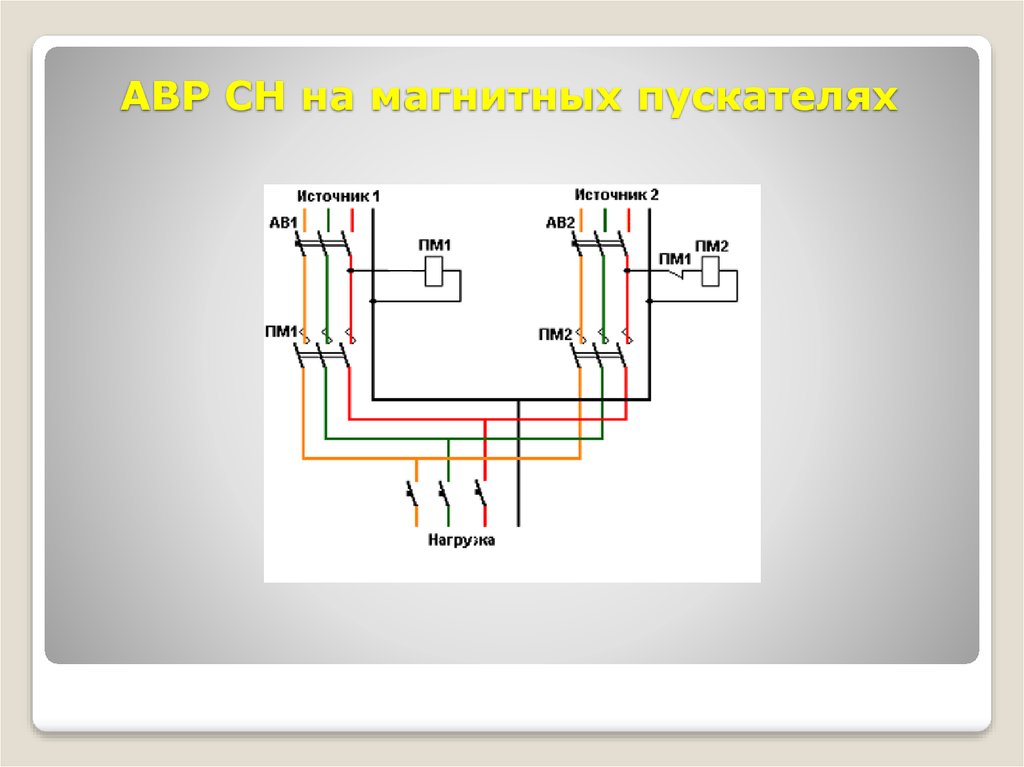 Схема авр на 1 контакторе