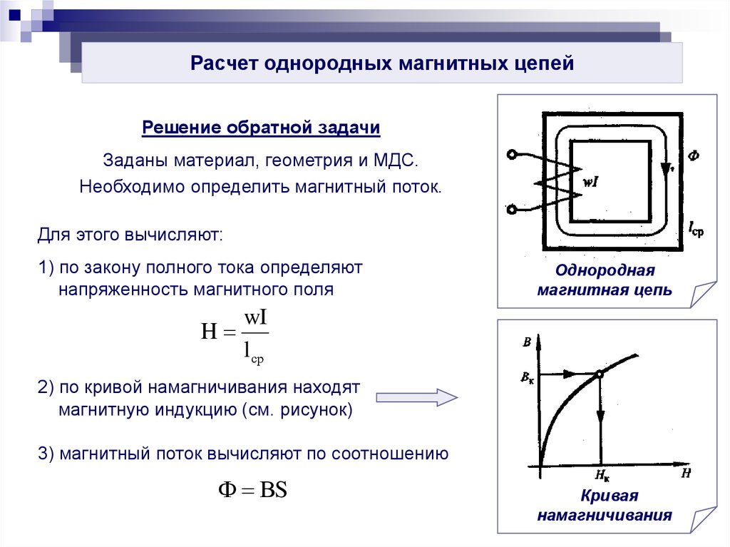 Электромагнитная цепь. Магнитные цепи. Мощность потерь в магнитных цепях. Магнитные цепи с постоянной магнитодвижущей силой. Решение задач на тему магнитные цепи. Расчет магнитных цепей практическая работа.