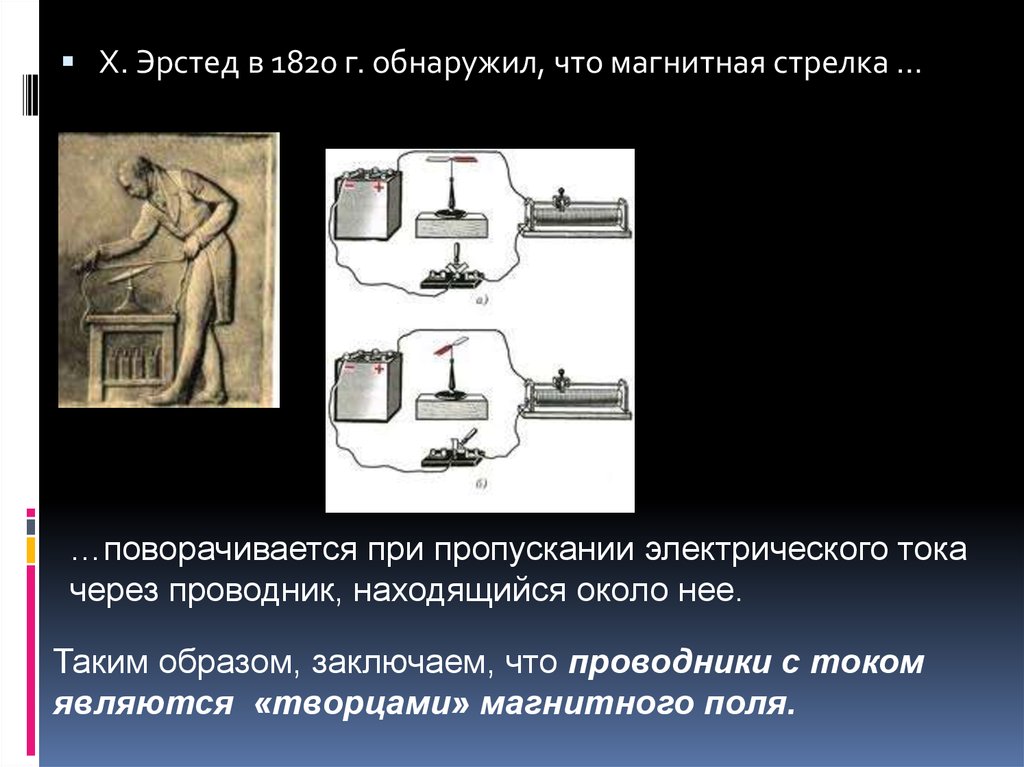 Тест обнаружение магнитного поля по его. Эрстед магнитное поле. Обнаружение магнитного поля по его действию на электрический ток. Магнитная стрелка при пропускании тока. Как обнаруживается магнитное поле физика 9 класс.