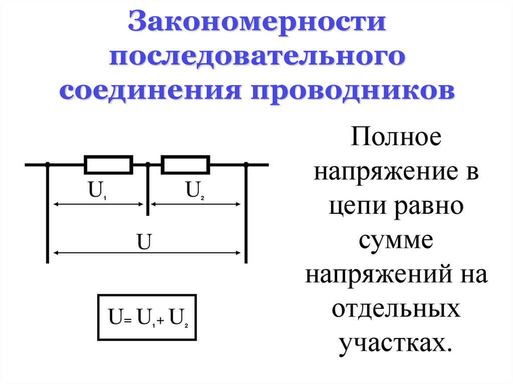 Последовательное соединение проводников схема цепи. Схема при последовательном соединении проводников. Схема последовательного соединения n-проводников. Последовательное и параллельное соединение проводников. Сопротивление при последовательном соединении проводников.