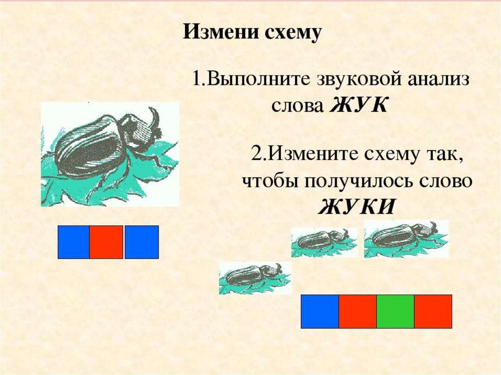 Звуковая схема слова зебра