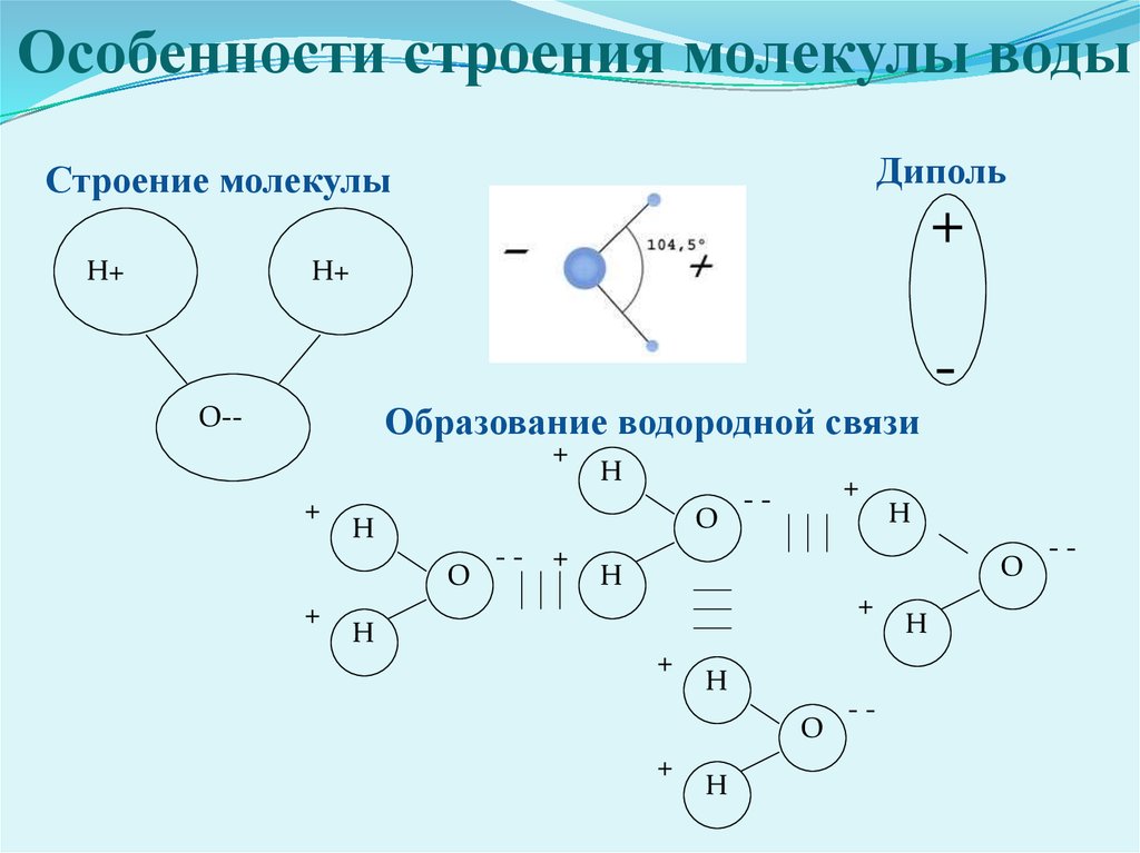 Молекулярная химия 10 класс. Строение молекулы воды диполь. Схема структуры молекулы воды. Особенности структуры молекулы воды. Молекула воды схема.