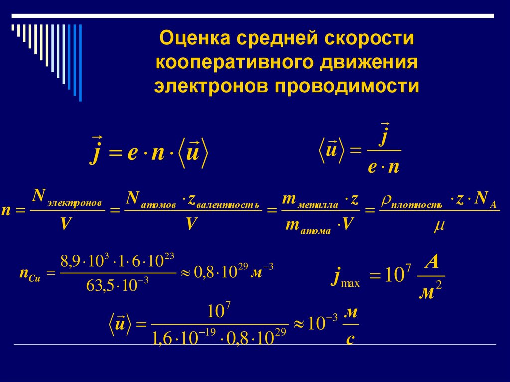 Скорость проводника