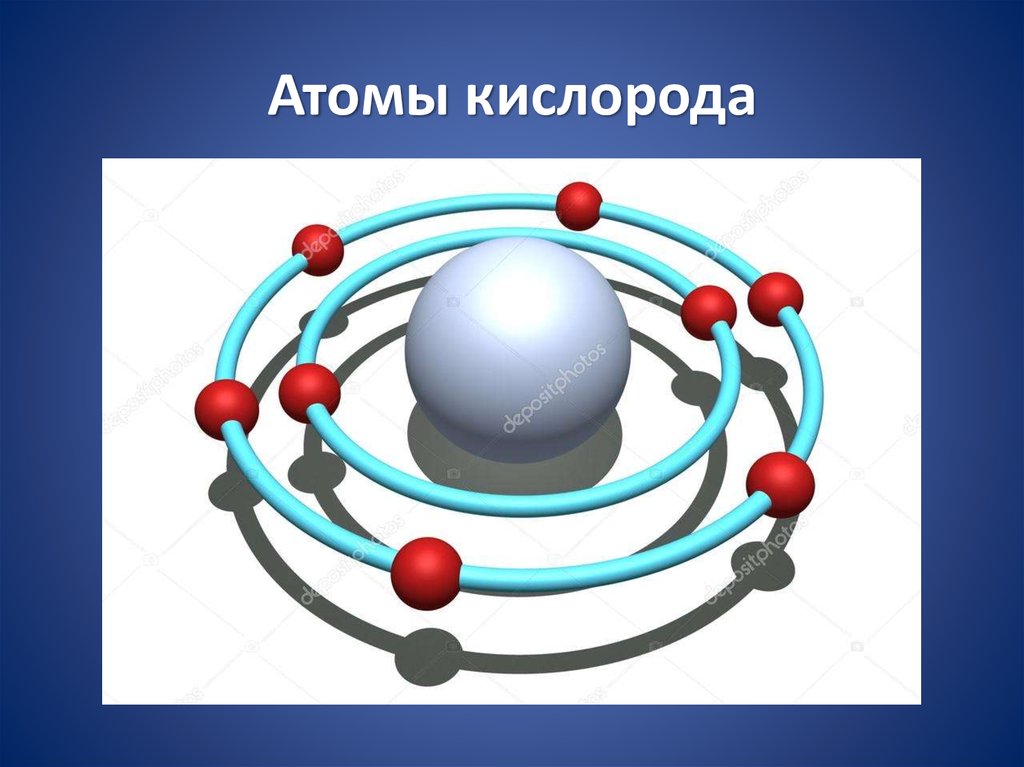 Модель атома кислорода рисунок