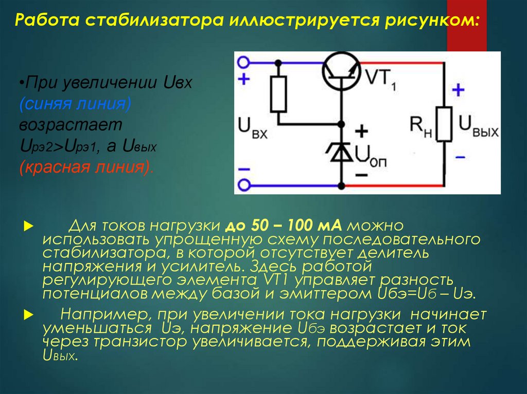 Стабилизатор это. Стабилизатор тока и напряжения. Стабилизация работы транзистора. Стабилизация тока и напряжения. Работа стабилизатора.