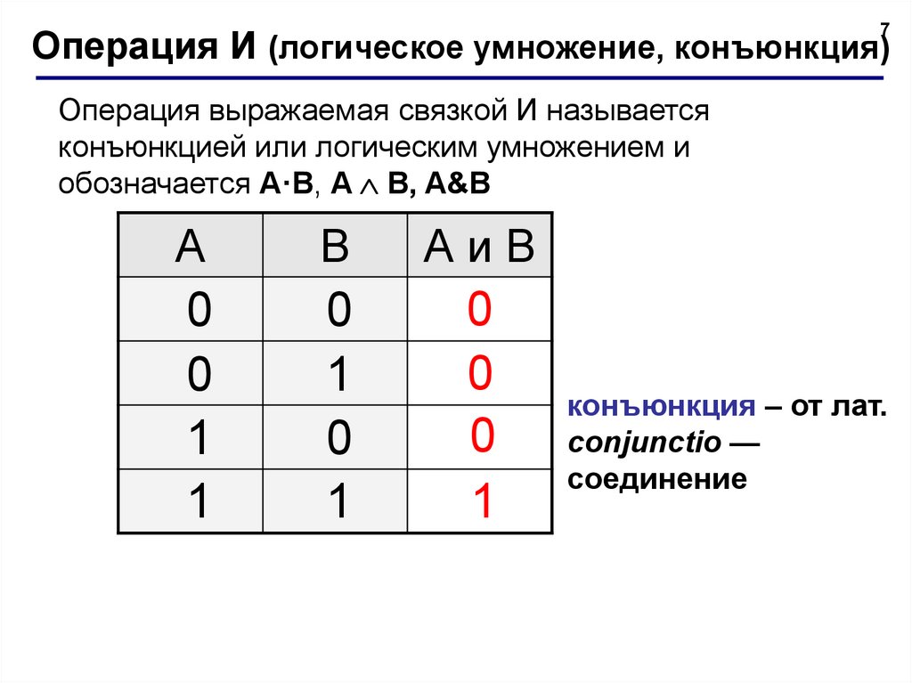 Логическое или называется