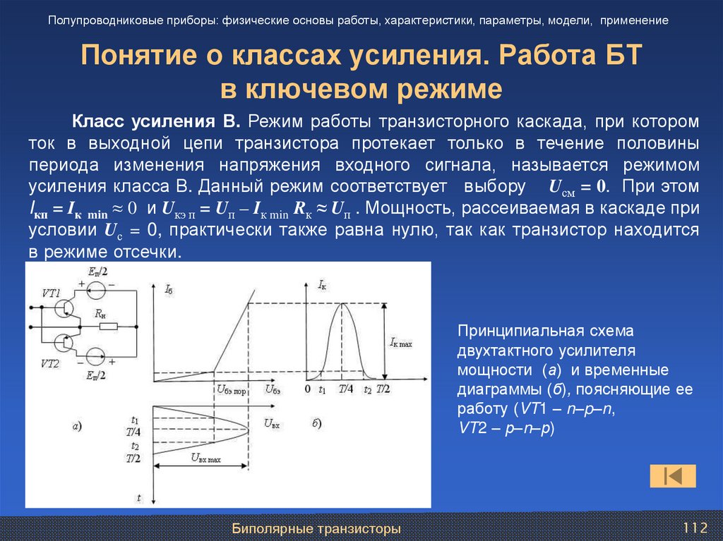 Временные диаграммы работы транзистора в ключевом режиме