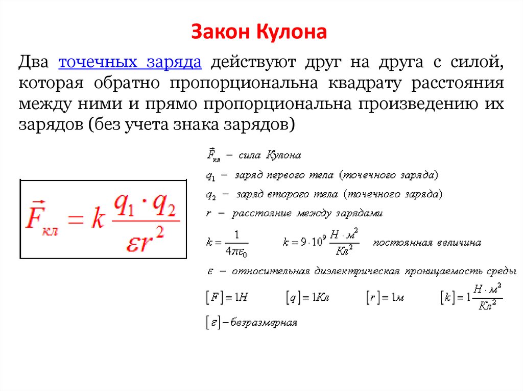 Самостоятельная работа физика 10 класс закон кулона. Закон кулона 2 формулы. Формула кулона в среде.