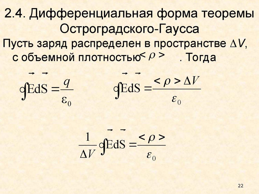 Теорема остроградского гаусса