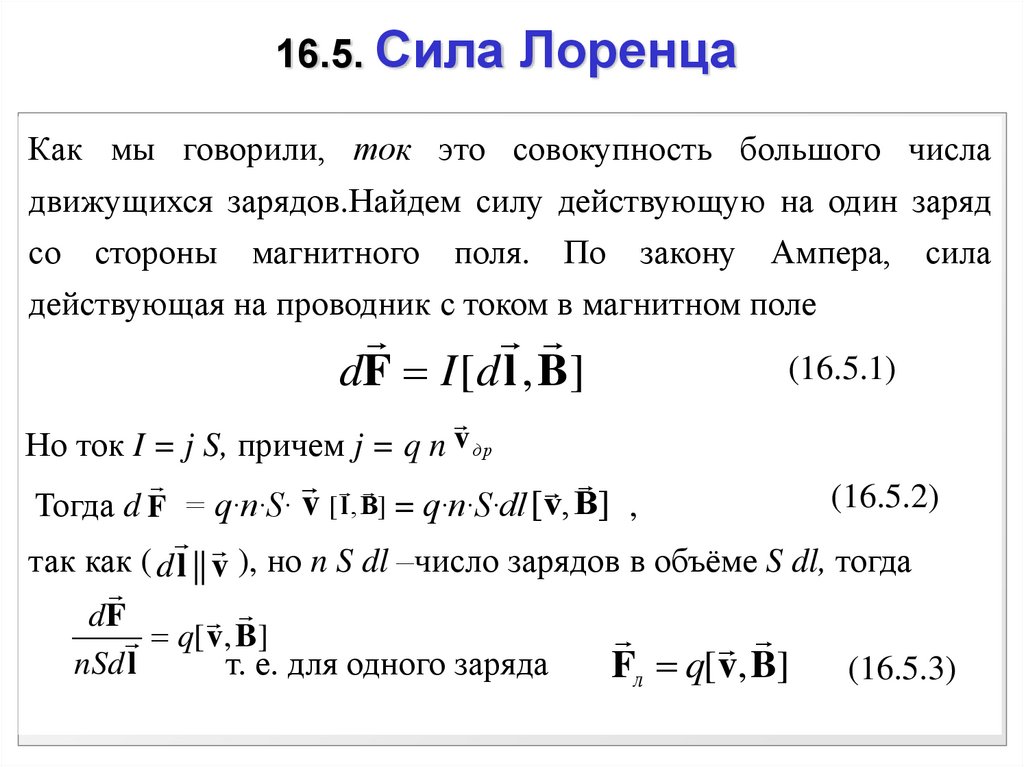 Тест сила лоренца