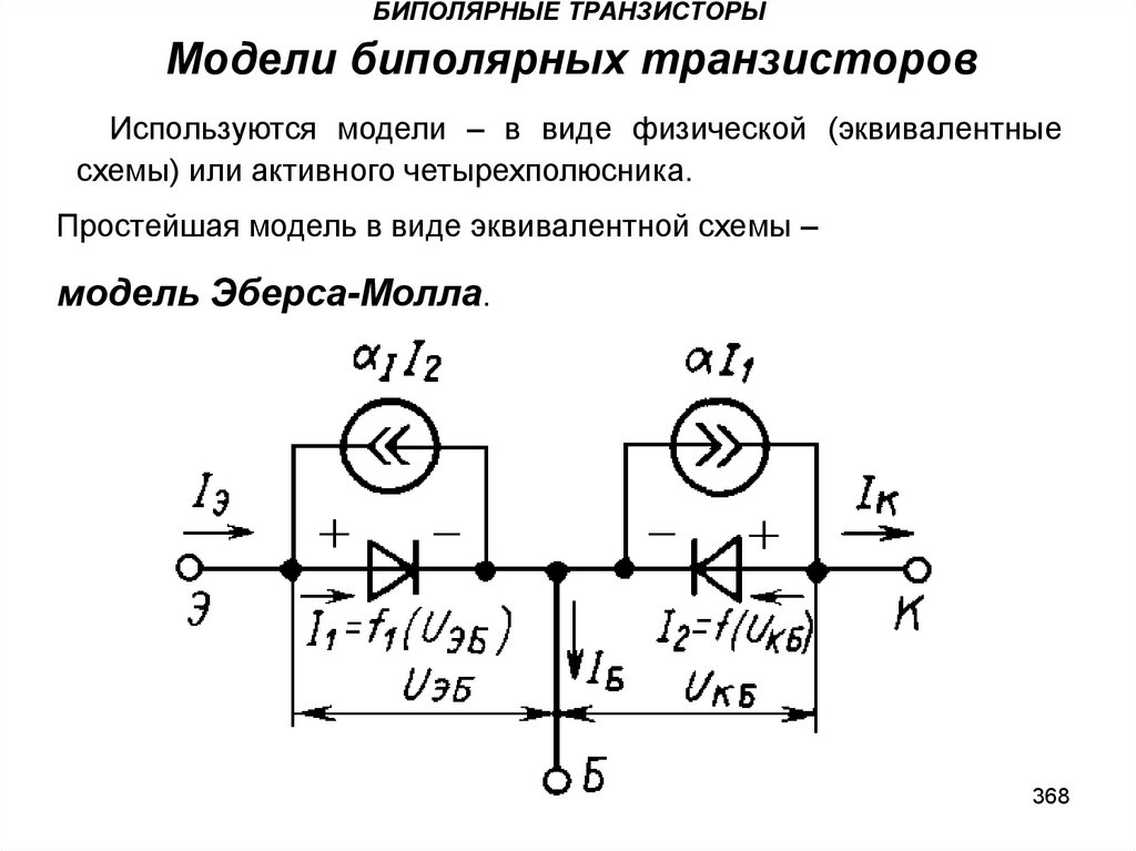 Параметры эквивалентной схемы биполярного транзистора