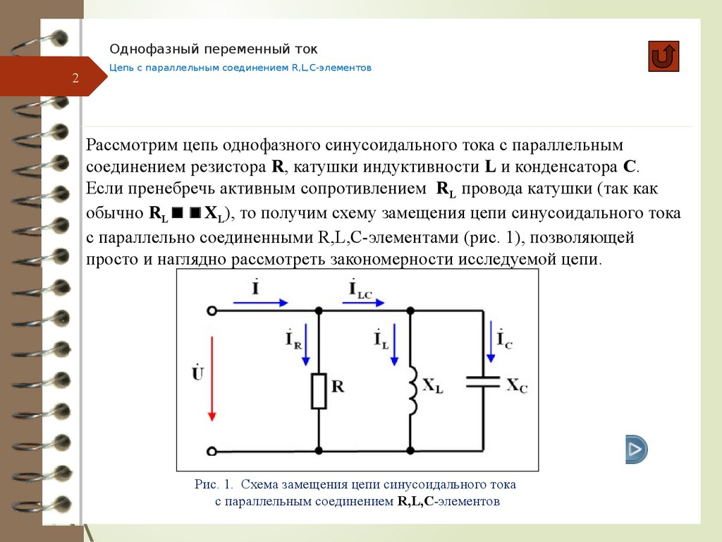 Схема замещения катушки