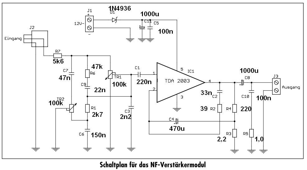 Tda1220b схема включения