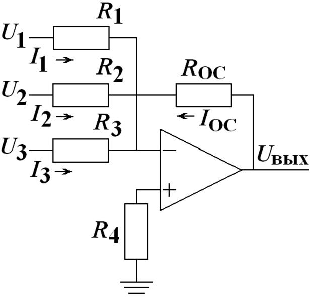 Неинвертирующий сумматор. Схема инвертирующего сумматора на операционном усилителе. Схема масштабного операционного усилителя. Сумматор на ОУ С однополярным питанием. Схема инвертирующего усилителя на ОУ.