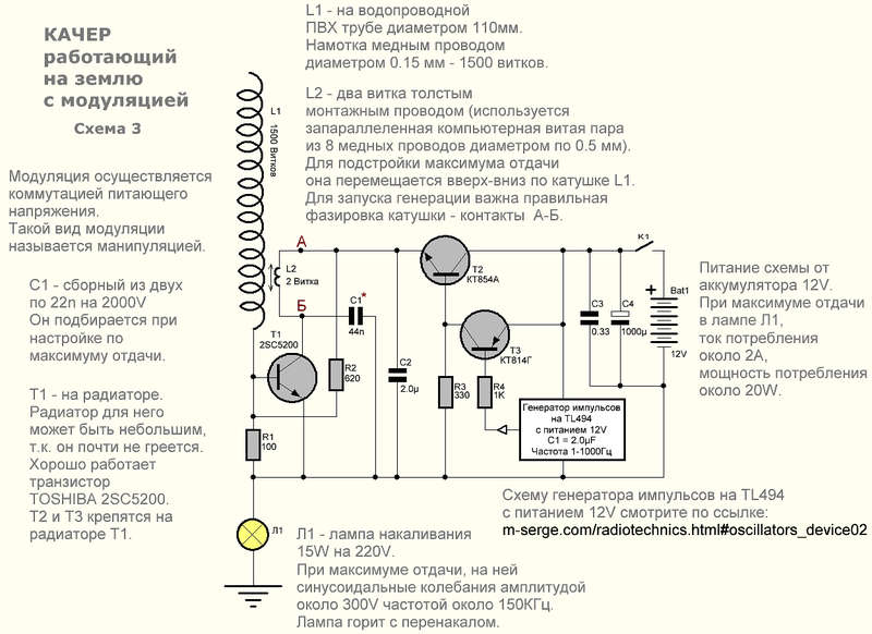 Отличие качера тесла от качера бровина