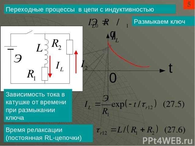 Зависимость тока от времени в индуктивности. Переходные процессы в цепи с индуктивностью. Переходной процесс в индуктивной цепи. Переходные процессы в электрической цепи с индуктивностью.. Переходные процессы в катушке индуктивности.