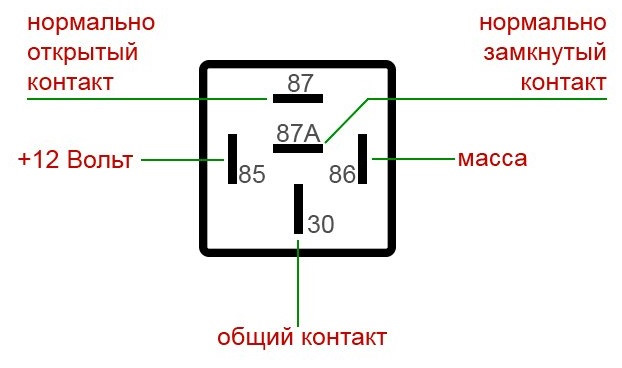 Схема реле 5 контактное на сигнал