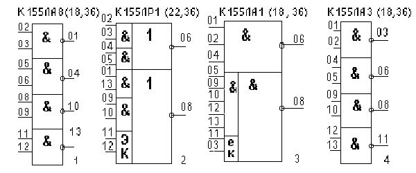 Схема микросхемы к155ла3