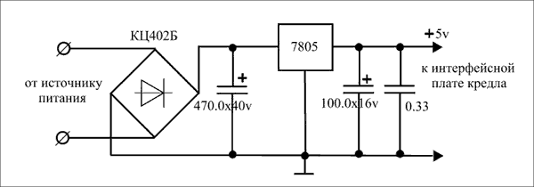 L7805cv характеристики схема подключения в блоках питания