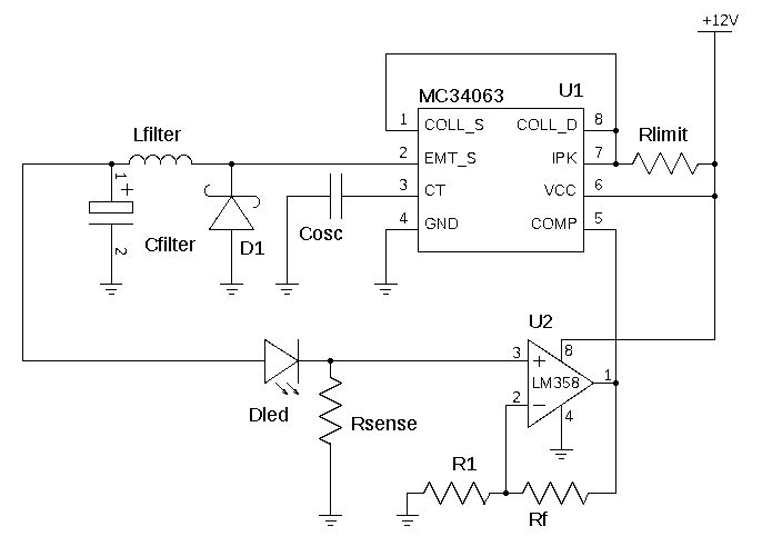 Mc34063 datasheet схема включения