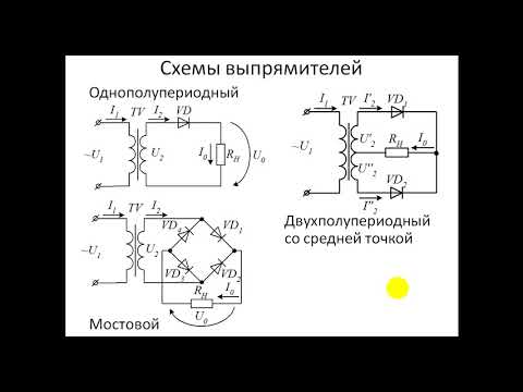 Двухполупериодная схема со средней точкой схема