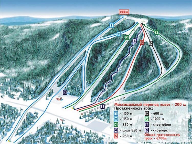 Высота 200 м. Губаха Пермский край горнолыжный курорт. ГЛЦ Губаха схема трасс. Губаха горнолыжный комплекс. Горнолыжка в Перми Губаха.