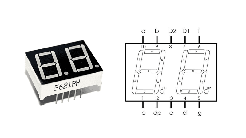 Hdsp 5501 семисегментный светодиодный индикатор схема включения