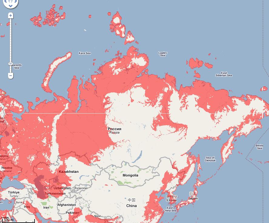 Карта уровня моря онлайн