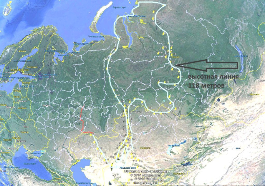 Ишим высота над уровнем моря. Сибирское море проект карта. Карта высот над уровнем моря России. Метра над уровнем моря карта России.