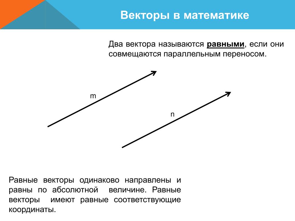 Вектор равный вектору a d