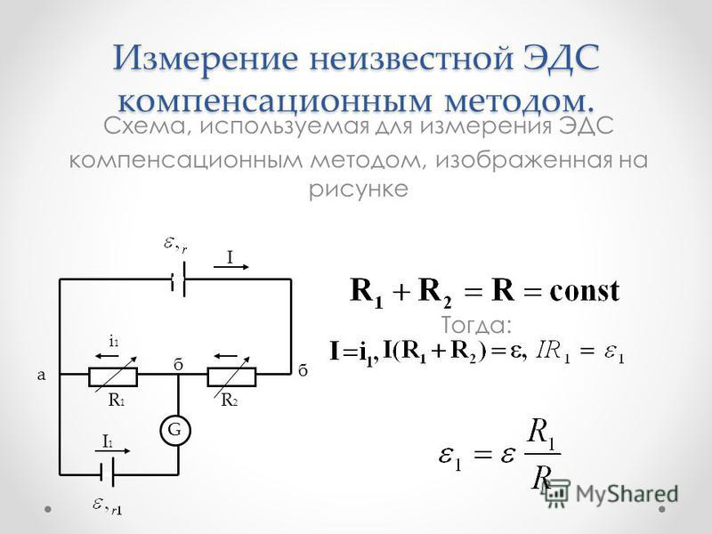 Измерить эдс источника тока