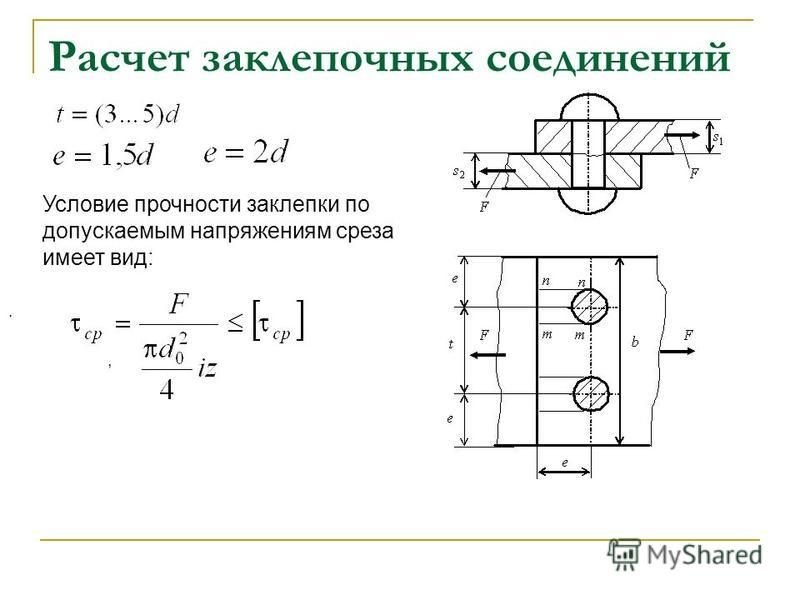 При расчетах на прочность изображенного на рисунке соединения определяют