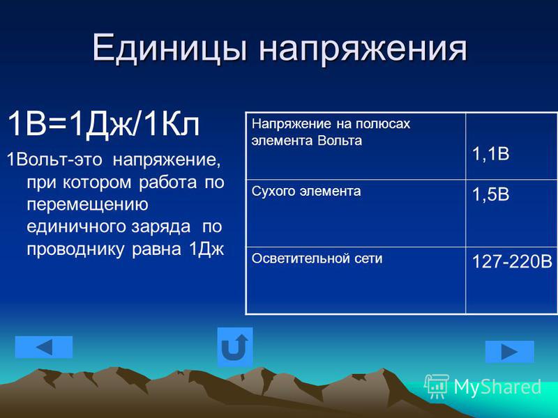 1 дж в вольтах. Единицы напряжения. Вольт единица напряжения. 1 Вольт сколько Дж/кл. Чему равно напряжение на полюсах сухого элемента.