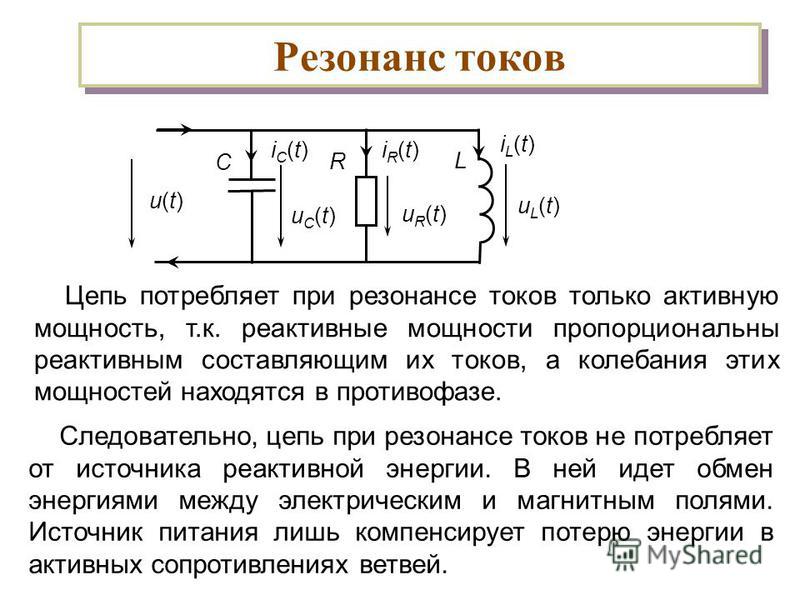 Что такое резонанс токов