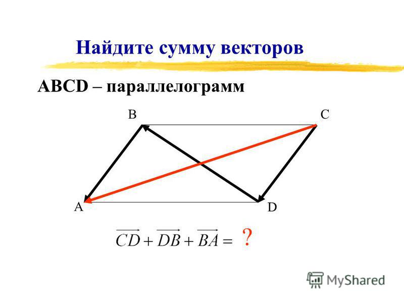 Сумма векторов самостоятельная