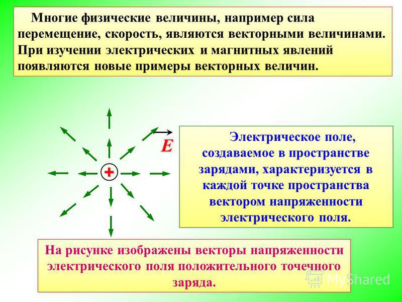 Какие физические величины характеризуются направлением в пространстве