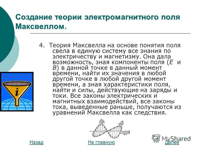 Основы теории электромагнитных полей. Создание теории электромагнитного поля. Основы теории электромагнитного поля. Теория электромагнитного поля Максвелла. Теория электромагнитного поля презентация.