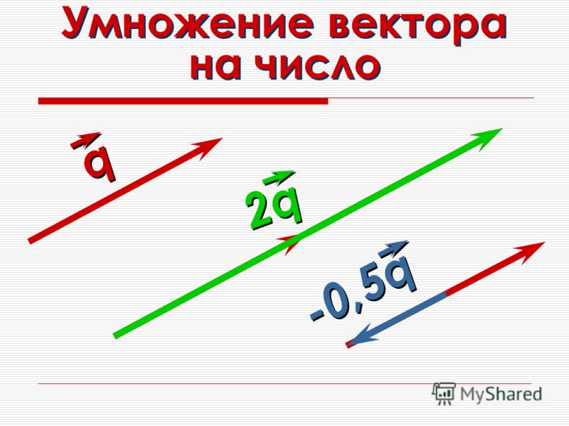 Умножение вектора на число рисунок